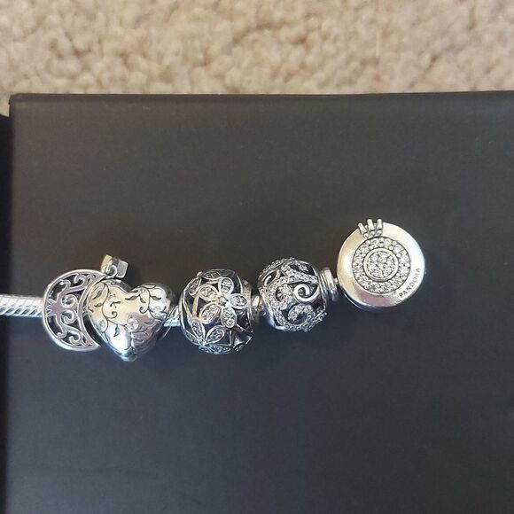 925 Silver Moon & Star Charm - Picture 6 of 8